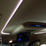 後部座席のみLED交換後の車内 30系 アルファード ヴェルファイア ルームランプ LED 交換作業