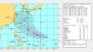 台風予報　米軍合同台風警報センター(JTWC)の見解